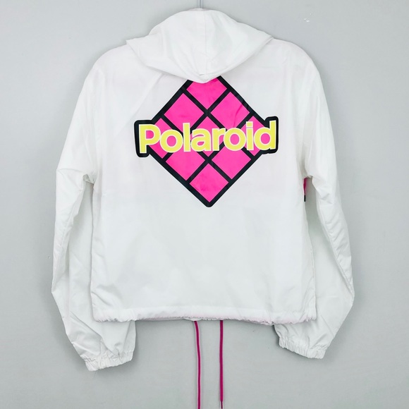 Polaroid White Full Zip Windbreaker Jacket - Picture 5 of 6